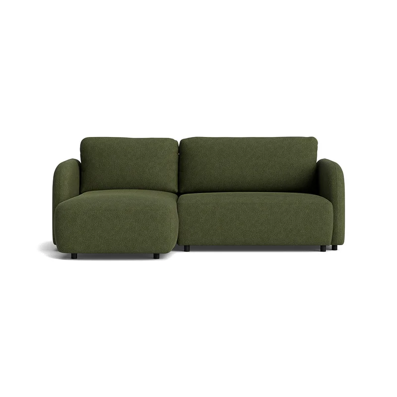 Arezzo chaiselong sovesofa, venstrevendt - Aragon Grøn - 241x154x90 - Sofa, sovesofa, chaiselong