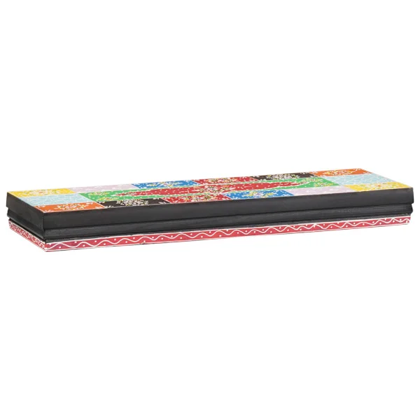 Vägg hyllor Flerfärgsdesign 60 x 20 x 6 cm Massivt mangoträ
