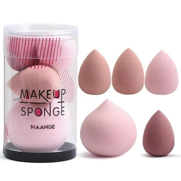 5 stk. Mini Makeup Svampe Sæt Skønheds Makeup Blender Valentinsdagsgave, Mors Dags Gave til Kvinder til Foundation, Flydende, Puder, Concealer, Creme