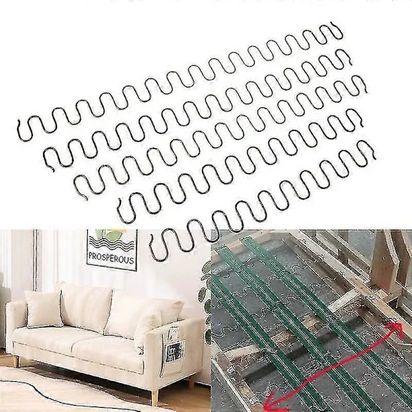 Replacement Springs for Sofa Chairs, Furniture Spring with Clips, 45cm 50cm 60cm 65cm 70cm Long Ressort Hardware Silver