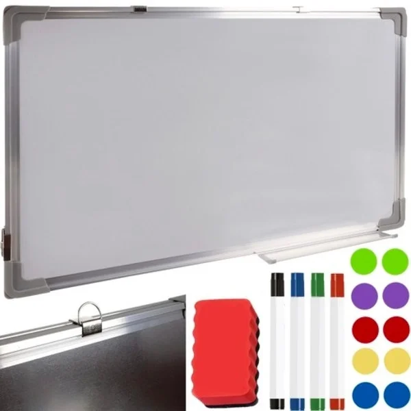 Whiteboard med tilbehør / Whiteboard - 60x90cm Hvid hvid