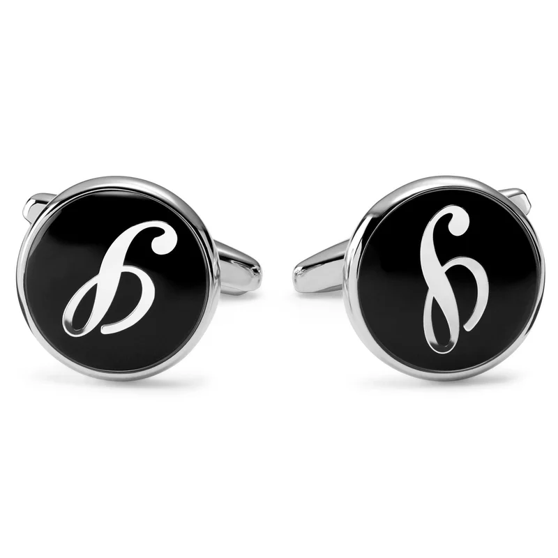 Gemelos con iniciales redondos. Letra S for Men