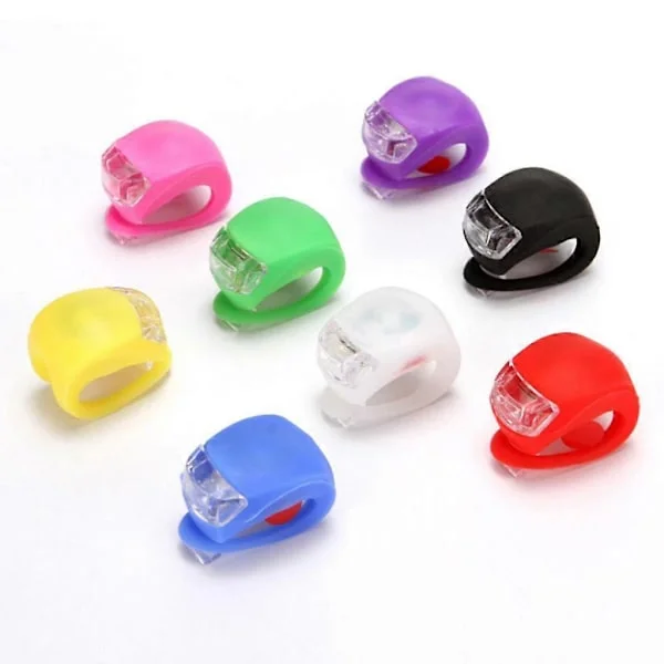 4x Light Front and Rear Silicone Frog LED Bicycle Light - Bike Headlight and Taillight Road Mountain Bike Light