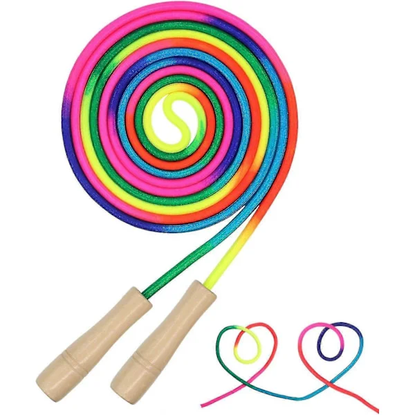 SDIGV 16 FT Long Jump Rope for Kids, Adjustable Double Dutch Jump Rope with Wooden Handles, Multiplayer Team Jump Rope for Outdoor Play, School S