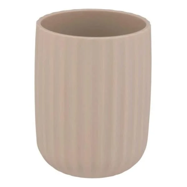 Tandborstglas - WENKO - Agropoli - Beige - D 7,5 x H 10 cm - Modernt design