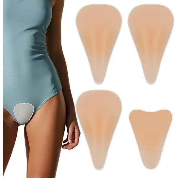 2025 Senaste Modell 4-pack Camel Toe Concealer Inlägg, Sömlös Silikon Anti-Cameltoe Skydd för Tights, Underkläder & Badkläder, Osynlig C