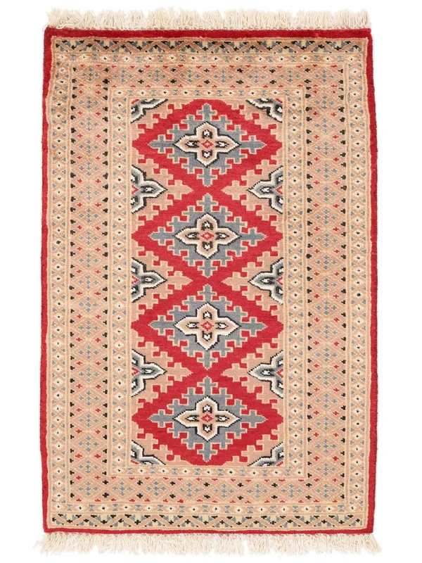 63X95 Alfombra Pakistan Bukara 2Ply Oriental Marrón/Naranja (Lana, ) Carpetvista