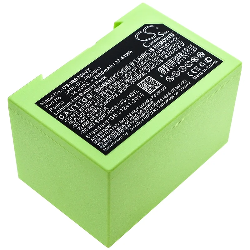 iRobot Roomba Batteri 2600 mAh – Li-ion Erstatningsbatteri for i7 og Flere Modeller