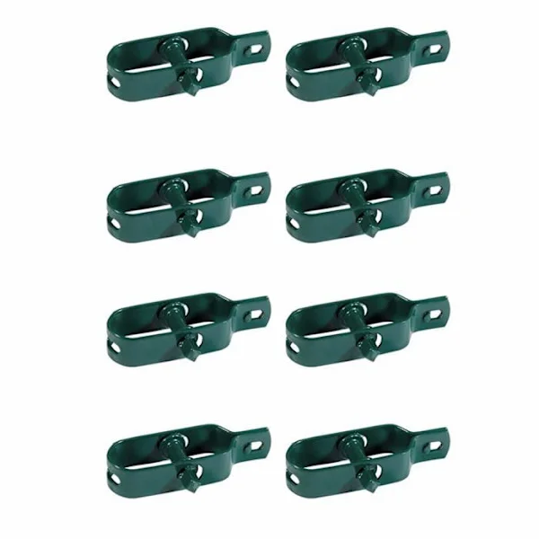 Verde Pakke med 8 plastbelagte ståltrådbindere for gjerder, netting, klessnor, metall for hage, for stolper, pakke med 8