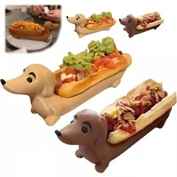 Hot Dog Dachshund Tray 2025 New Funny Hot Dog Sushi Serving Tray Candy Dish Dachshund Dinner Plate Home Decor Cute Shaped Lover Gift