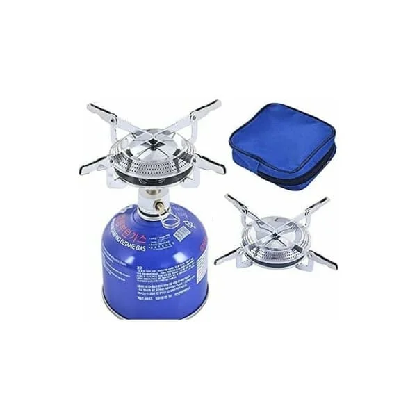 Portable camping gas stove, gas stove for camping or festivals, manual ignition