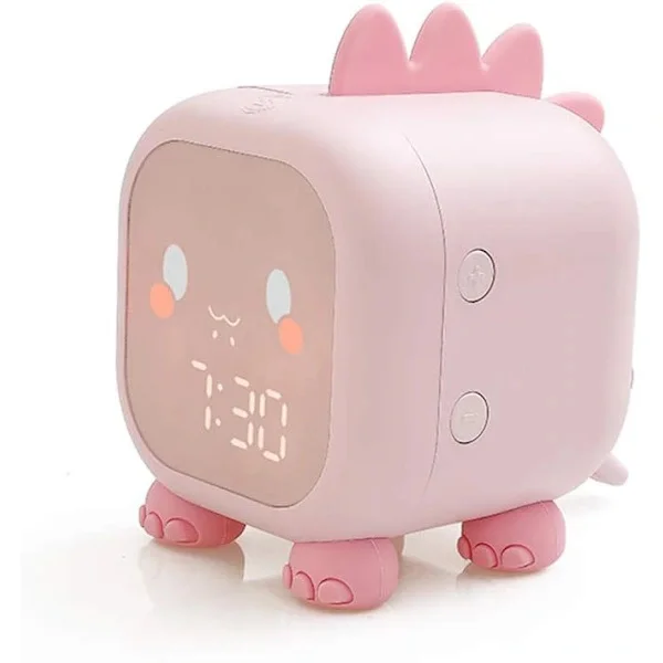 Vekkerklokke for barn Dinosaur vekkerklokker jenter rosa digital vekkerklokke for barn jenter med nattlys