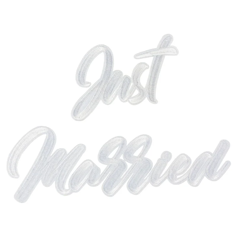 Just Married Tygmärken Vit