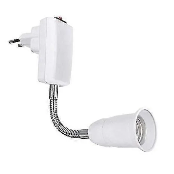 E27 sokkel med bryter for kjøkken vegglampe, AC 220V, E27 sokkel lampeholder, trådløs vegglampe spot for leselampe, garasjelampe (uten [DB]