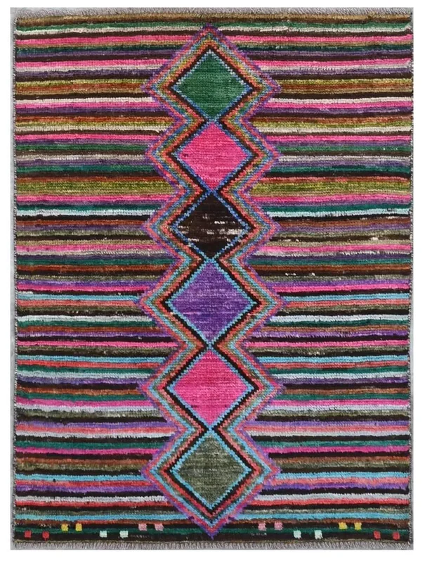 Small Berber Colourful Rug 80X113 Wool