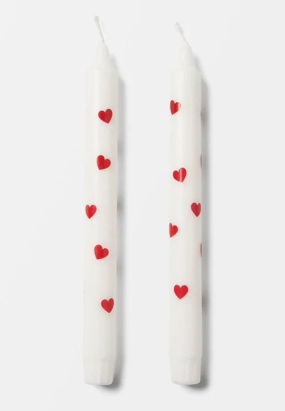 Åhléns Home Kronljus HEART, 2-pack Ljus & ljusstakar Röd ONESIZE