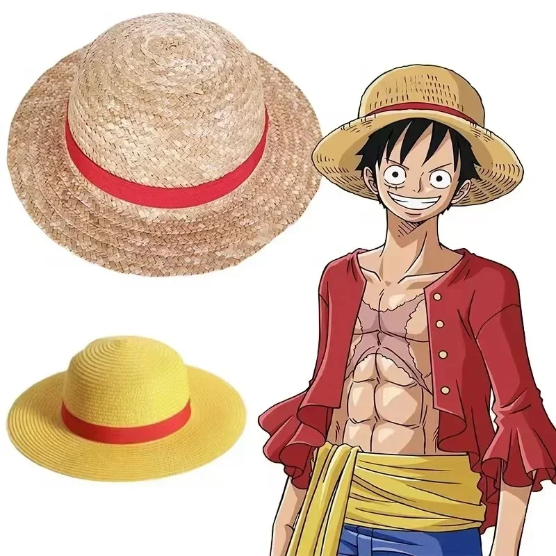 AliExpress - Chapeau de paille Luffy une pièce, casquettes de Cosplay de dessin animé, accessoires pare-soleil Parent-enfant, chapeau Luffy pour 