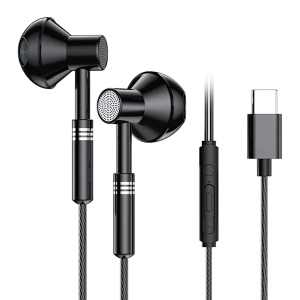 USB-C In-Ear Høretelefoner med Ledning DAC Sort