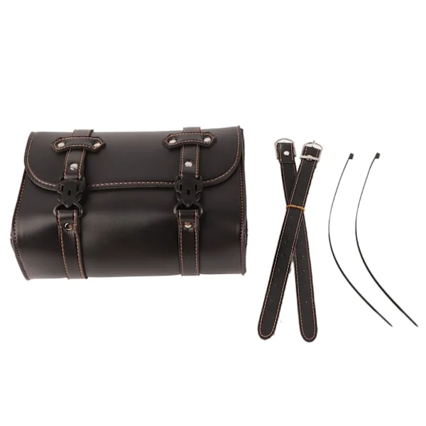 Universal Motorcycle Saddlebags Tool Storage Bag Weatherproof PU Leather Side Bags