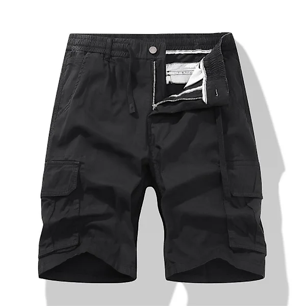Shortsit Miesten Cargo-shortsit Plus-koko Joustava vyötärö Kiristysnyöri Cargo-shortsit Kevyet Vetoketju Nappi Multi