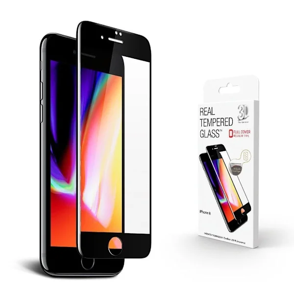 3x Glasskydd iPhone 7/8/SE 2020 5D Härdat Täcker hela skärmen