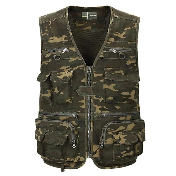 Mordely Vest, Multi-pocket Functional Vest, Fishing Vest, Fishing Jacket, Outdoor Horse Clip