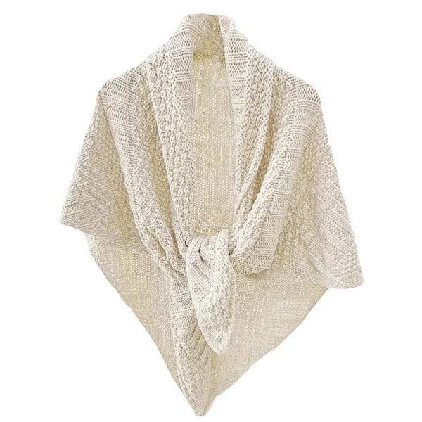 [RM] Women's Triangular Knitted Scarf, Casual Knitted Sweater Scarf, Vintage Vest Cape, Travel Shawl, One-Shoulder Top