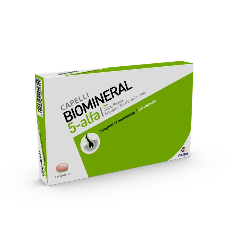 Biomineral 5 Alfa 30 Capsule - Integratore Capelli Fortezza