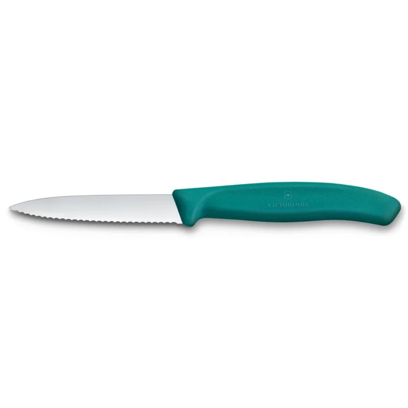 Victorinox Swiss Classic vågtandad skalkniv 8 cm, grön | Matlagning > Köksknivar > Skalknivar | Bagaren och Kocken