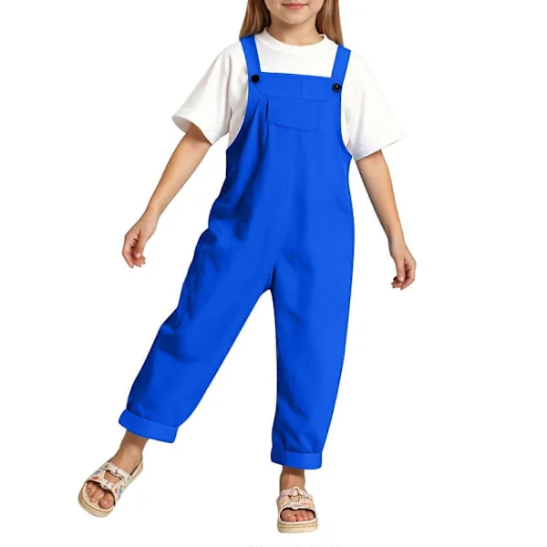 Småbarns kjeledress Unisex Jente Gutt Ensfarget Lange Bukser For 3-14 År Koselig Smekke Kjeledress