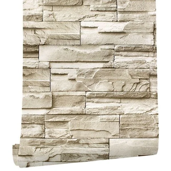 6M 3D Vinyl Brick Paper Sticker Self-Adhesive Wallpaper Wall Stickers