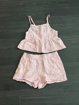 Rosa och vita rutiga shorts H&M