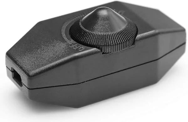 1-60W LED-dimmer Dimbar (vridbar dimmer) LED-dimmer, På/Av, 220-230V, CE In-line-bryter, Svart