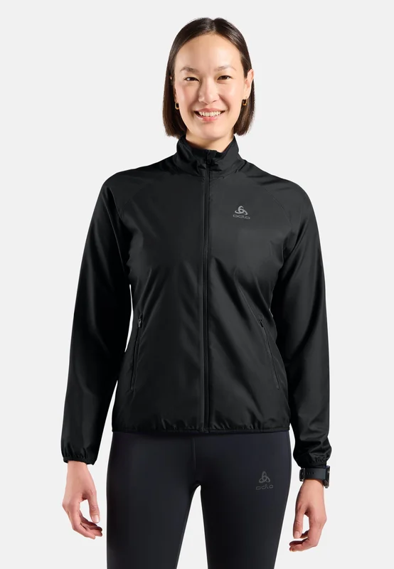 Odlo Essential Light Laufjacke für Damen, XS, schwarz