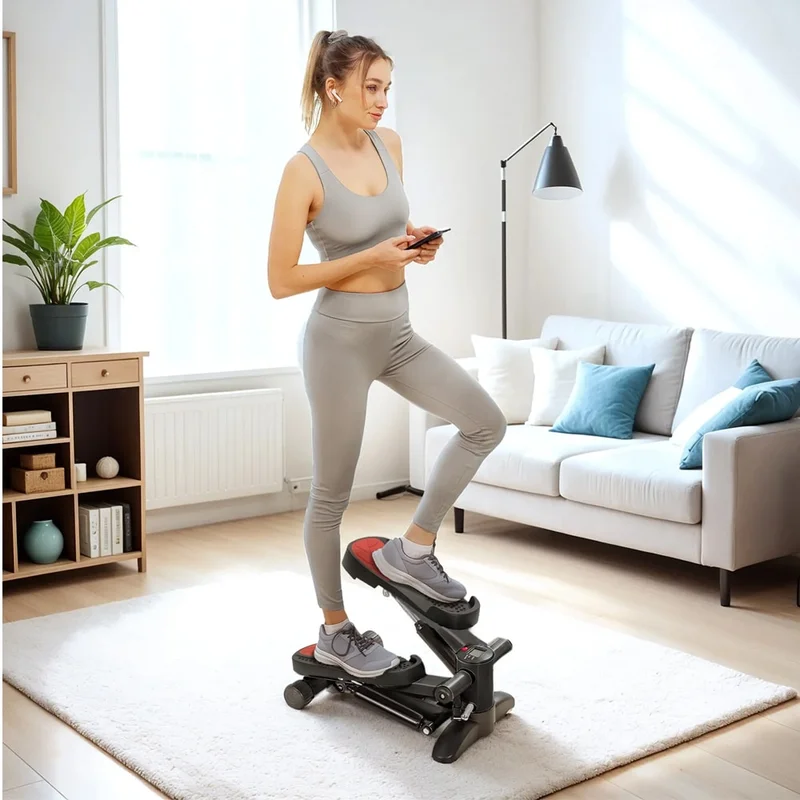 Stepper / trappemaskin / ministepper med LCD-skjerm og sklisikre pedaler