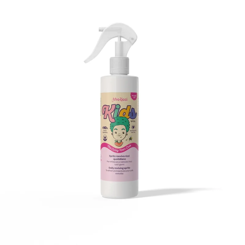 AFRORICCI Kids Spray Spritz Idratante Quotidiano Ravviva Ricci 250ml - Spray Capelli Styling & Finish