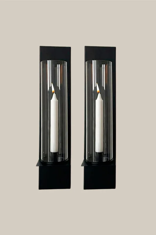 Zelected by Houze - 2-pack väggljusstake Brillant - Svart - Ljusstakar & lyktor - Från Homeroom