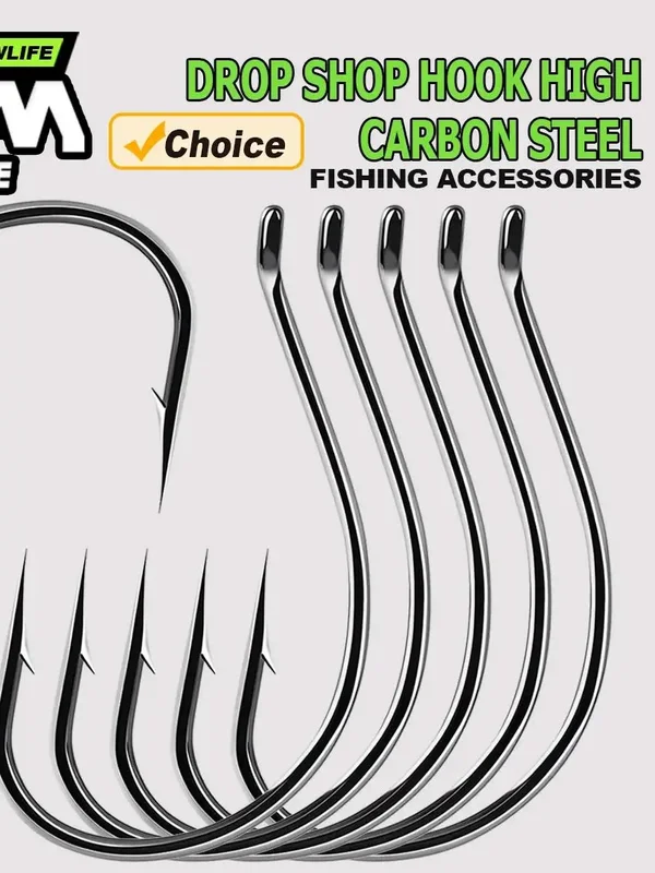 AliExpress - Hameçon de pêche au bar, 9KM, 50 à 200 pièces, crochets farfelu en Nickel noir pour plate-forme de tir, plate-forme farfue, eau salée et 