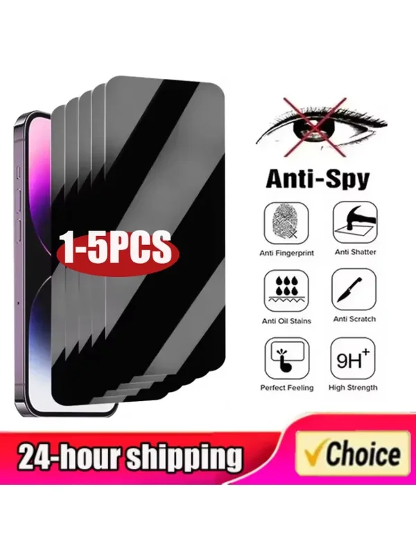 AliExpress - 1-5PCS Anti-spion Glas für IPhone 15 14 13 12 11 16 Pro Max Volle Abdeckung Privatsphäre screen Protector Für iPhone 13 14 15 17 Glas