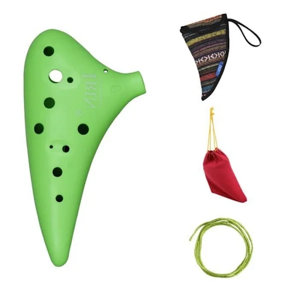 12-hulls plast Alto C fløyte Ocarina for musikkelskere og nybegynnere grønn[DB]