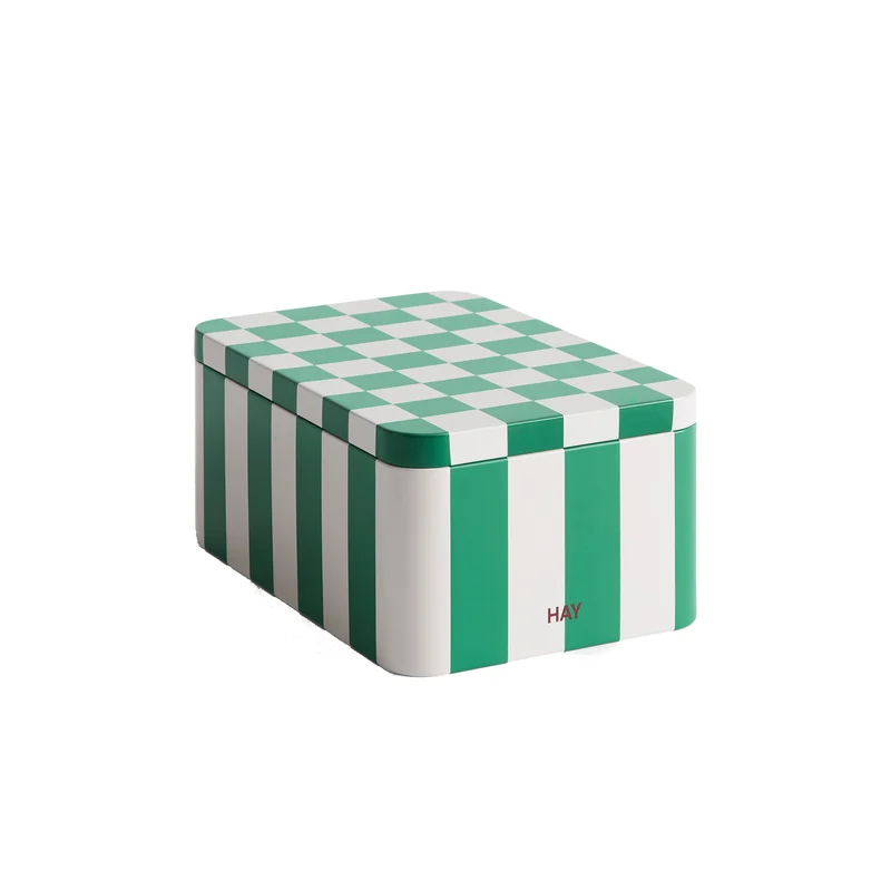 HAY Oppbevaringsboks small, grønn/off-white' - 'Green/off-white