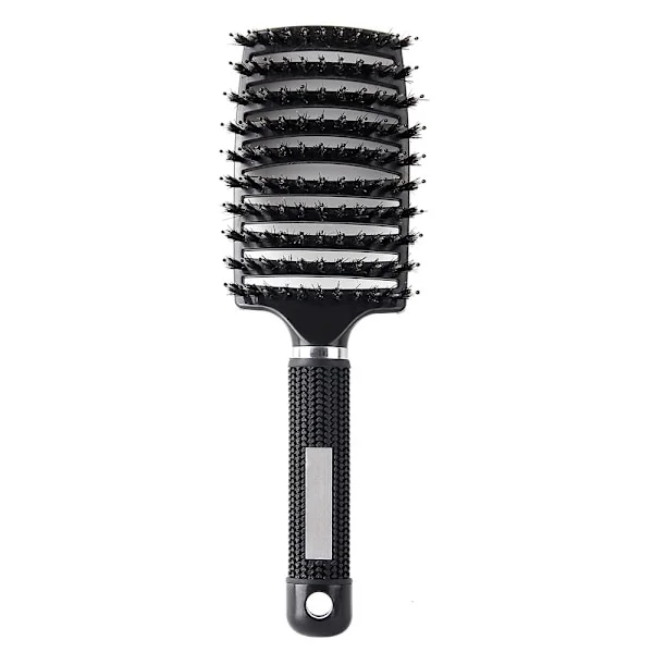 Vent Hårborstar Uträtande Böjda Borstar Massage Ventilerad Styling Hårkam Frisör Dam Svart