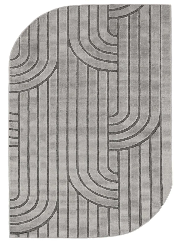 Alfombras Cocina Flowie 160X230 Algodón Gris Plata