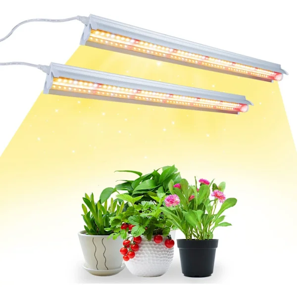 Kasvivalaisin, täyden spektrin 42 cm LED-kasvivalot, kasvivalaisin heijastimella/ketjutettavalla rakenteella taimille, kasvatuskaappeihin [