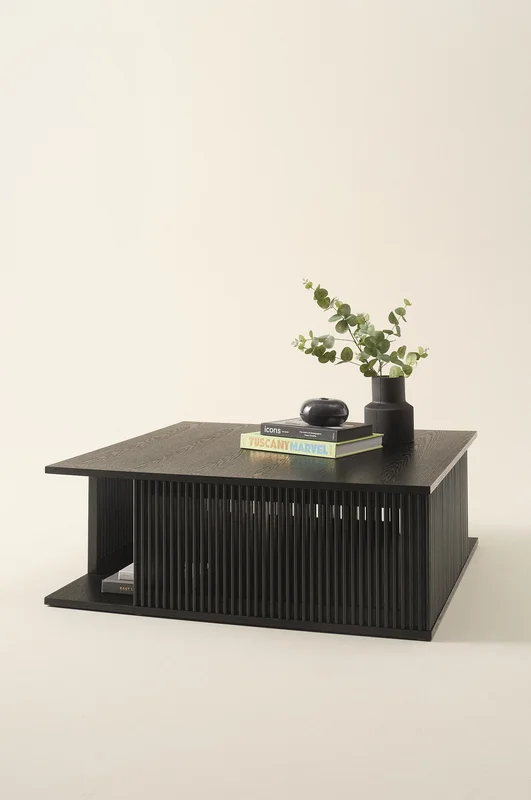 Jotex - Sofabord 100x100 Cm Svart askefinér - SION - Kjøp Sofabord hos Jotex