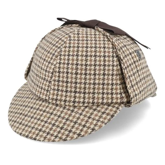 Jaxon & James - Grå traveler Hat - Hats Herringbone Sherlock Holmes Hat @ Hatstore