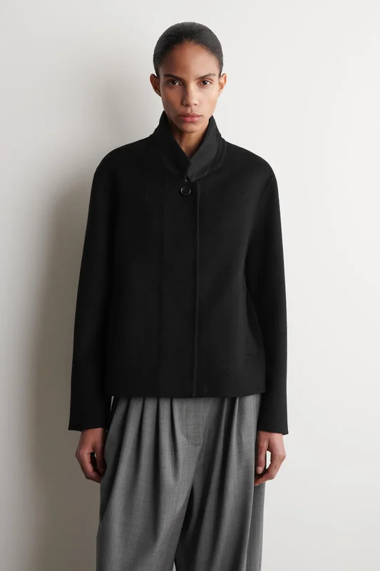 COS Women's Structured Double-Faced Wool Jacket in Black