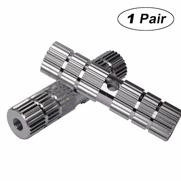 Aluminiumcykel fotpinnar fram och bakaxelskruvar för vuxna barn BMX Max belastning 100 kg, silver. ,2