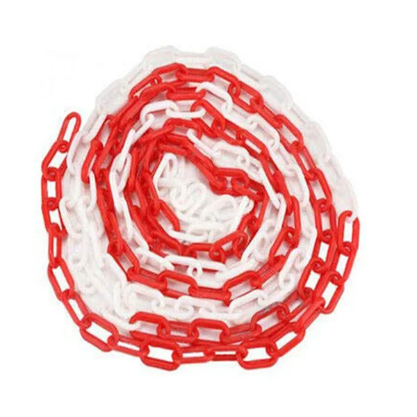 5m x 6mm Plastic Chain for Decorative Garden Fencing Mixed Colors (Red AND White)