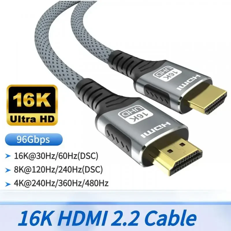 AliExpress - HDMI 2.2/2.1/2.0 Kabel Maximale Bandbreite 96 Gbit/s Unterstützt 8K@120Hz 4K@240Hz 2K@360Hz LIP-Protokoll für TV-Monitor Spielekonsole